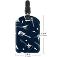 thumbnail image 6 of Square 2Pack PU Leather Guitar Music Navy Cruise Luggage Tag with Privacy Cover and Name ID Tag for Travel Handbags Backpacks Luggage Tags, 6 of 6