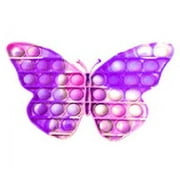 Gotta Pop Bubble Fidget Pop It Toy, 6.25" x 4.5" Pink, White and Purple Butterfly