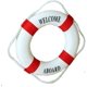 thumbnail image 1 of Decoración para colgar en la pared – Bienvenido a bordo estilo mediterráneo decoración del hogar (azul marino, 18 pulgadas) Namotu CZJJ-ZH46-4, 1 of 6