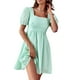 thumbnail image 5 of SAYOO Vestido de manga corta de cuello cuadrado SAYOO  moda, 5 of 8