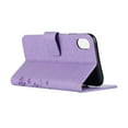 thumbnail image 5 of iPhone X Case, iPhone XS Case - Allytech Premium Wallet PU Leather with Fashion Embossed Flower Magnetic Clasp Card Holders Flip Cover with Hand Strap, Lightpurple, 5 of 6