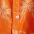 thumbnail image 4 of Camisas De Para Hombre Camisa de verano hawaiana de playa de con botón de puño corto de color con estampado de solapa suelta para hombre informal (Orange, XXL), 4 of 7