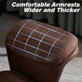 thumbnail image 6 of Ergonomic Home Office Chair, Lumbar Support Executive Office Desk Chair, Adjustable Height Computer Chair with 30° Tilting Function and Detachable Padded Armrest (Dark Brown Suede Fabric), 6 of 8