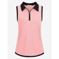thumbnail image 3 of ADREAMLY Women Golf Shirts Sleeveless Tennis Polo Shirt Zip Up Sports Tank Tops, 3 of 7