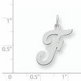 thumbnail image 2 of Sterling Silver Rhodium-Plated Script Letter F Initial Charm Made In United States qc5082f, 2 of 2