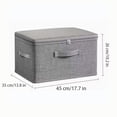thumbnail image 5 of AWAYTR Collapsible Fabric Storage Box with Lid, Stackable Closet Organizer Bin with Handles, Foldable Clothes Storage Container for Wardrobe, Bedroom, Toys & Books, 2 Pack, 5 of 7