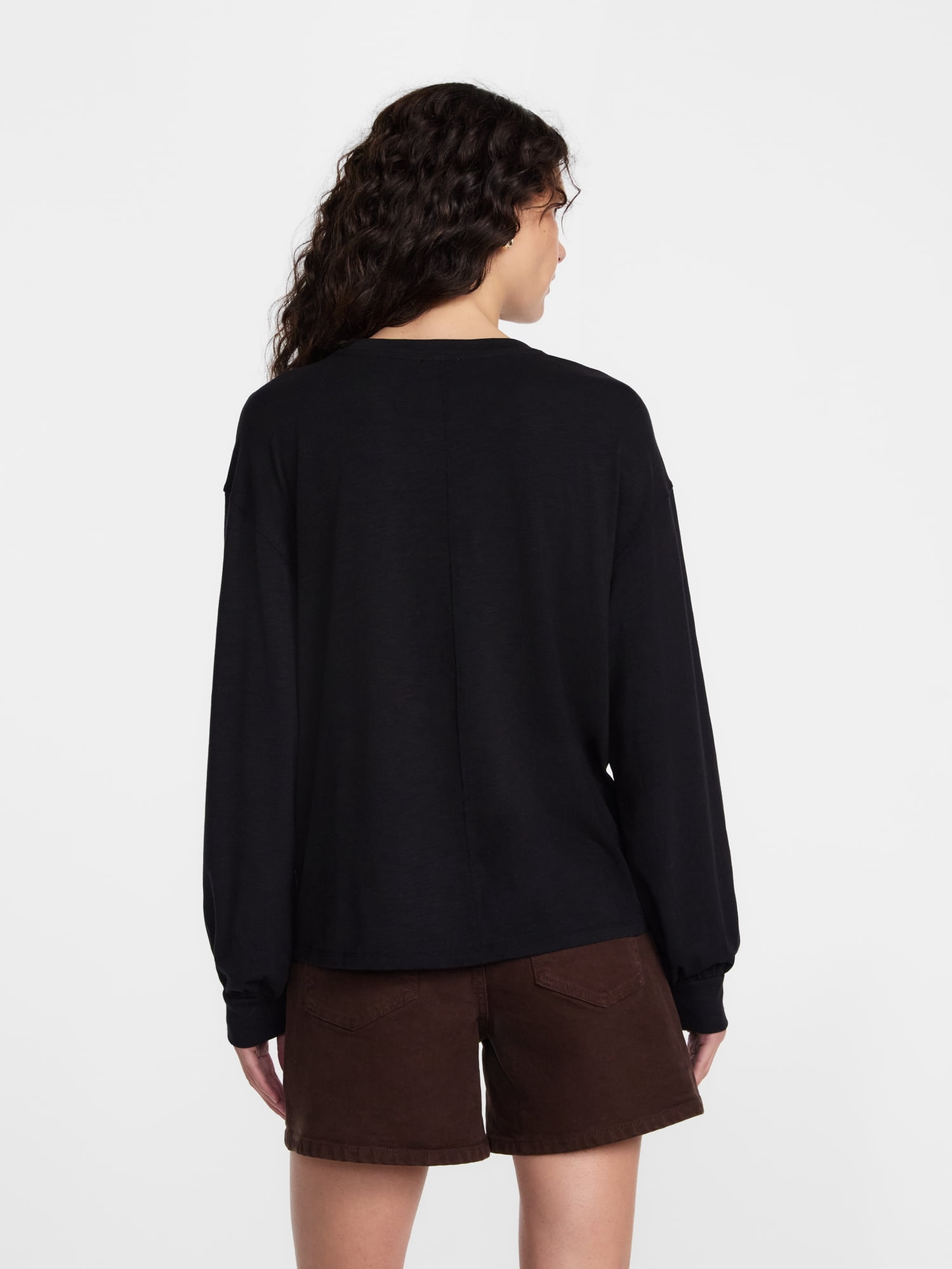 Scenario Women's Oversized Tee with Long Sleeves, Sizes XS-XXXL