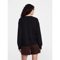 thumbnail image 4 of Scenario Women's Oversized Tee with Long Sleeves, Sizes XS-XXXL, 4 of 6