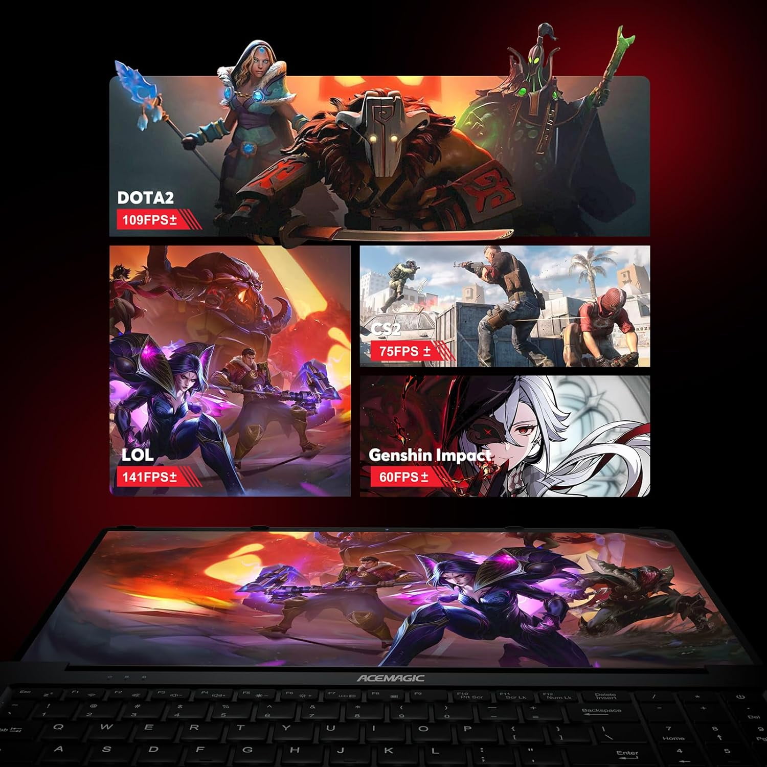 NIPOGI LX15PRO 15.6 FHD Gaming Laptop, AMD Ryzen 7 5825U, 16GB RAM, 512GB SSD, Windows 11, Gray