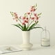 thumbnail image 2 of Artificial Cymbidium Orchid Faux Potted Plant Lifelike Silk Flowers Home Table Centerpiece Living Room Bedroom Hanging Garland Indoor Outdoor Decor, 2 of 6