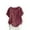 Wine, variant on Uaswgudfs Women's Trend Y2k Short Sleeve Button-Up Shirt with Floral Embroidery - Breathable Linen Blend Casual Summer Blouse