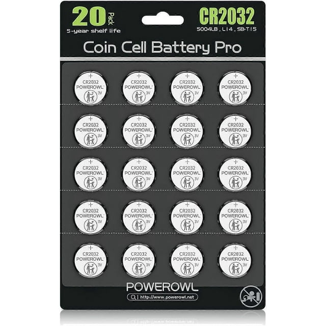 2025 Latest Model High Capacity CR2032 Battery (20-Pack) 3v Lithium Batteries