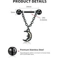 thumbnail image 2 of shiyou-2-4PCS Nipple Piercing Nipple Rings Barbell Intimate Piercing with Pendant Stainless Steel CZ Cubic Zirconia Moon Heart Chain Spike Body Jewellery 14G"},"additionalWeblabs":"{"PAX_CHECKOUT_BUY, 2 of 4
