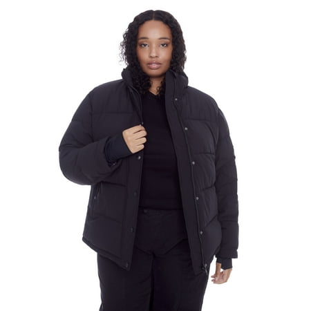 Alpine North, Forillon Plus - Women's Vegan Down Recycled Short Quilted Puffer Jacket (Plus Size) - Water Repellent, Windproof, Insulated Winter Jacket