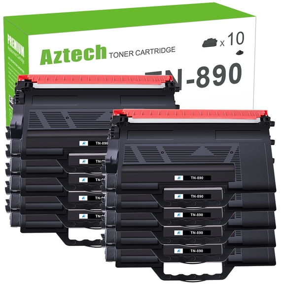 AAZTECH 10-Pack Compatible Toner Cartridge for Brother TN-890 HL-1110 1110E 1110R 1112 1112E 1112R 1210W 1212W (Black)