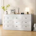 thumbnail image 4 of Akaber 9 Drawer Dresser for Bedroom, White Modern 59''W Wood Dresser with Anti-Tip Kit, Storage Organizer, 4 of 6