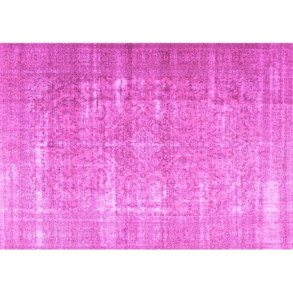 Ahgly Company Indoor Rectangle Persian Pink Traditional Area Rugs, 6' x 9'