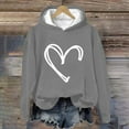 thumbnail image 2 of BLVB Women's Fall Pullover Sweatshirts Heart Printed Long Sleeve Hoodies Casual Loose Comfy Tops Blouse, 2 of 3