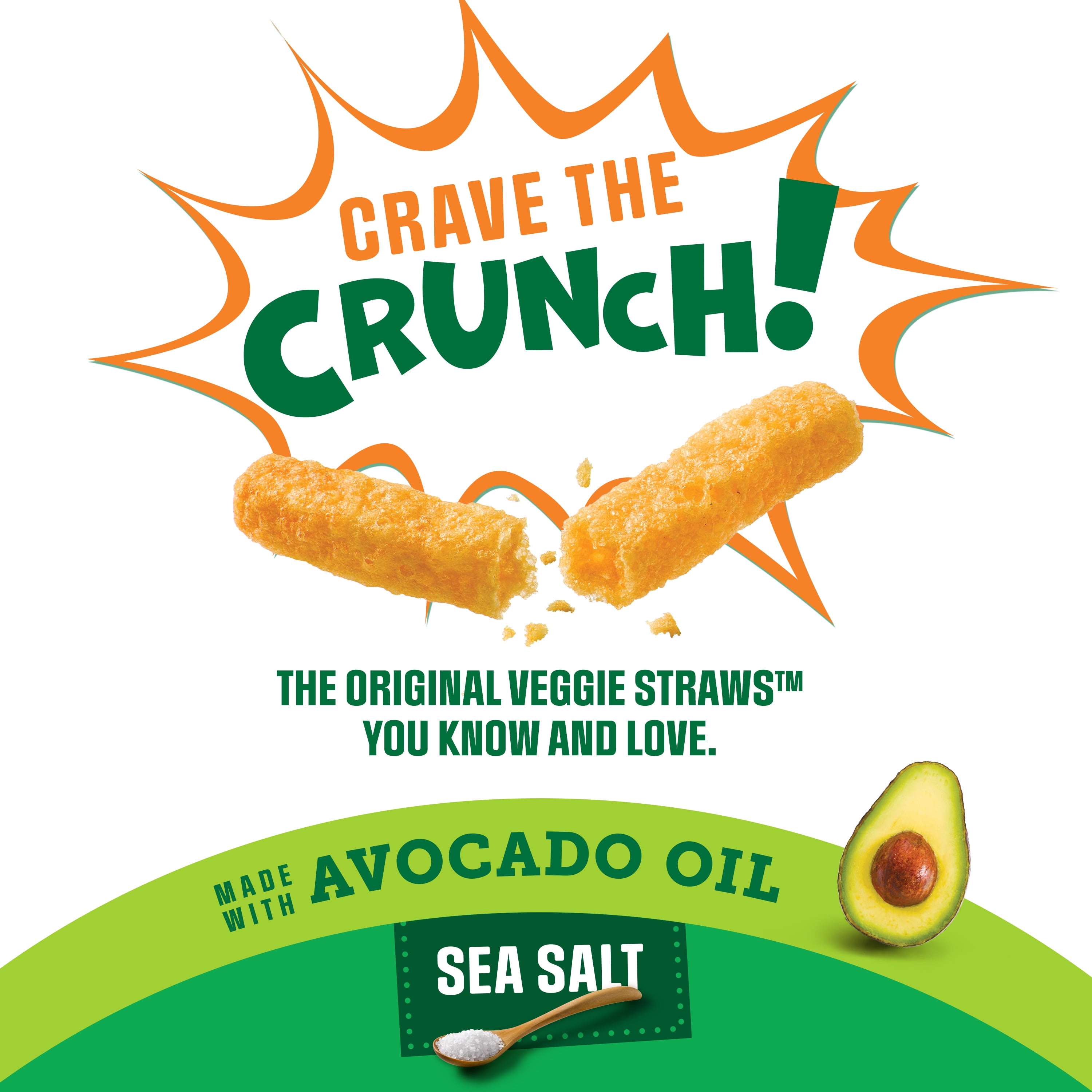 Sensible Portions Garden Veggie Straws Made with Avocado Oil, Sea Salt Flavor, 13 oz Bag