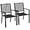 Set of 2, variant on YEXJ Outdoor Patio Dining Chairs Set of 2 with Armrests and Metal Frame, Heavy-Duty Metal Black Outdoor Chairs Stackable for Garden, Lawn and Yard