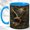 Blue, variant on Eagle Mountain Landscape Coffee Mug, Rustic Wildlife Mug, Ceramic 11 oz