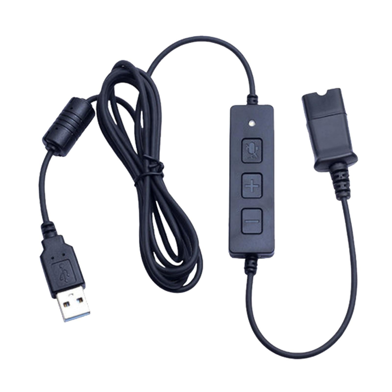 Headset Quick Disconnect Qd Connector Cable to USB for QD Interface