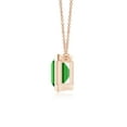 thumbnail image 2 of ANGARA Lab Grown 2.25 Ct East-West Bezel-Set Emerald-Cut Emerald Pendant for Women in 14K Rose Gold (Size-9x7mm) | May Birthstone, Anniversary, Jewelry Gift for Women | Lab-Grown Emerald Necklace, 2 of 8