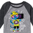 thumbnail image 3 of Instant Message - Hey Cool Cat Boombox - Toddler & Youth Raglan Graphic T-Shirt, 3 of 5