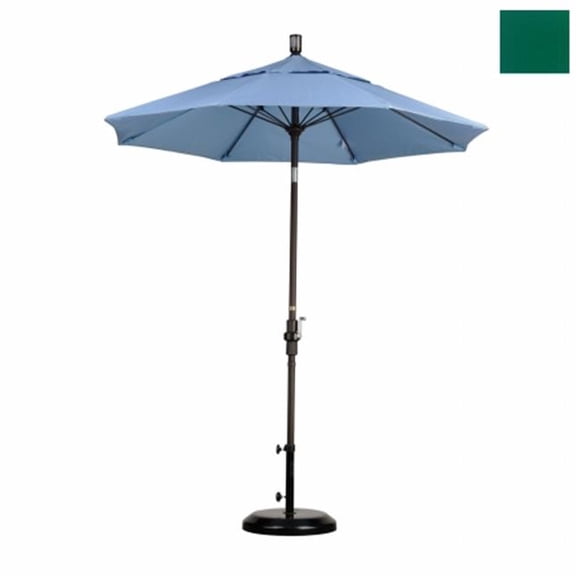 California Umbrella GSCUF758117-5446 7.5 ft. Fiberglass Market Umbrella Collar Tilt - Bronze-Sunbrella-Forest Green
