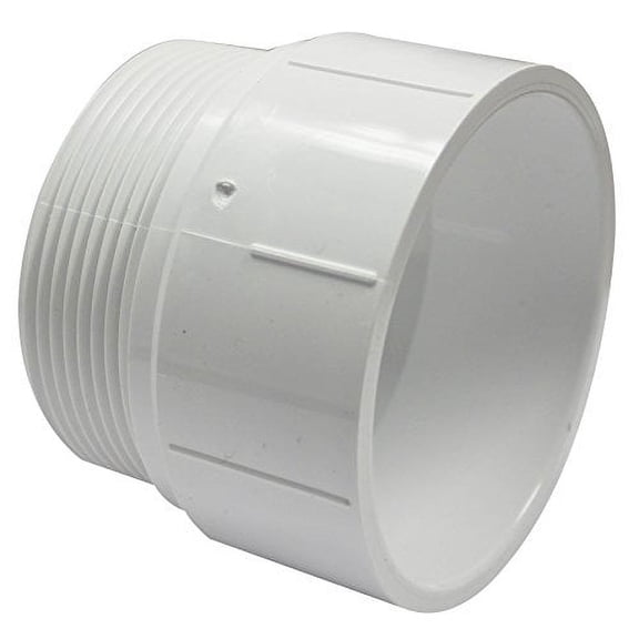 Genova 192873 700 Series Pipe Adapter, White, 3 in