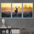 thumbnail image 3 of wall26 Framed Canvas Print Wall Art Set Deer in Golden Light at Dawn Nature Wilderness Photography Realism Rustic Scenic Relax/Calm Multicolor for Living Room, Bedroom, Office - 16"x24"x3 W, 3 of 5
