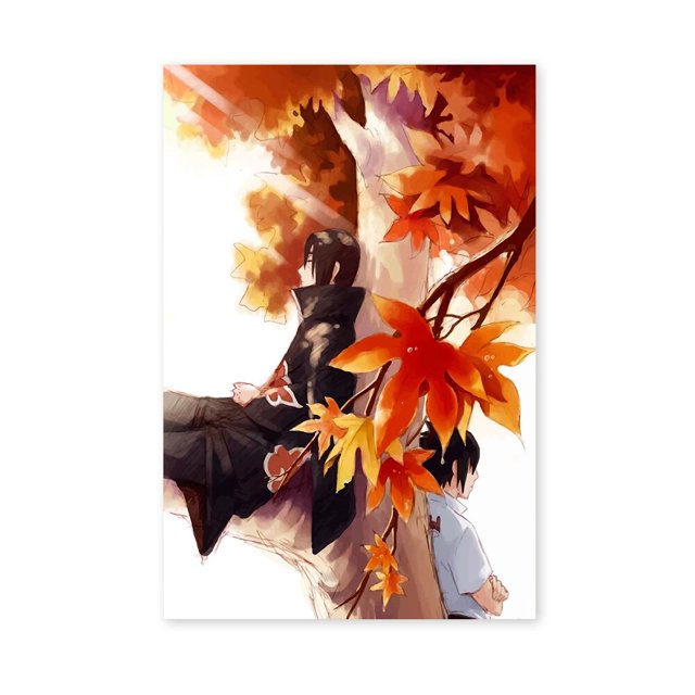 New Naruto Poster Kakashi Sasuke Itachi Uchiha Akatsuki Anime Character Canvas Art Painting for Modern Home Decoration Aesthetic50X70cm Unframed Gao Jinjia LED