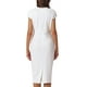 thumbnail image 3 of INSPIRAR CHIC Vestido de Lápiz Cuerpo para Mujeres con Mangas Cortas Formal Trabajo Longitud de Rodilla Vestidos Sheath XL Blanco, 3 of 5