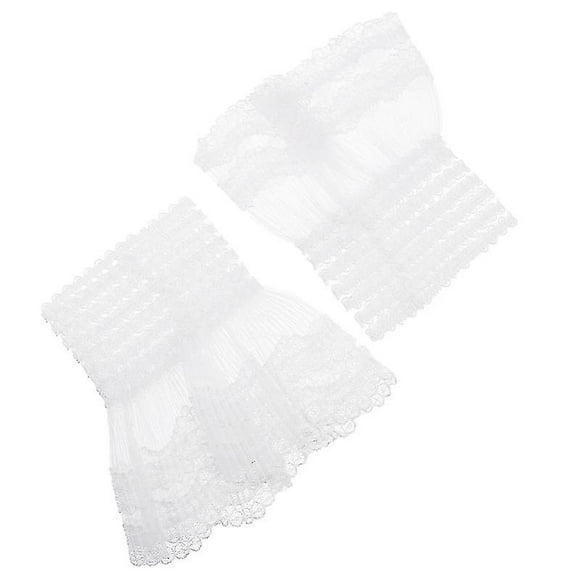 1 Pair Fake Sleeve Cuffs Lace Cuff Lace Wrist Bracelet Detachable Lace Sleeve