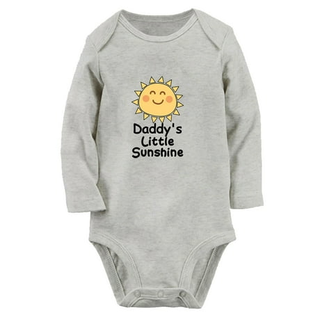 

Daddy s Sunshine Funny Rompers Newborn Baby Unisex Bodysuits Infant Jumpsuits Toddler 0-12 Months Kids Long Sleeves Oufits (Gray 0-6 Months)