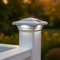 thumbnail image 4 of Classy Caps Windsor Solar Post Cap - Fits 4"x4" and 3.5"x3.5" Posts - White Vinyl (PVC), 4 of 10