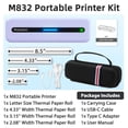 thumbnail image 3 of Impresora térmica portátil Phomemo M832 Bluetooth Purple, 3 of 9