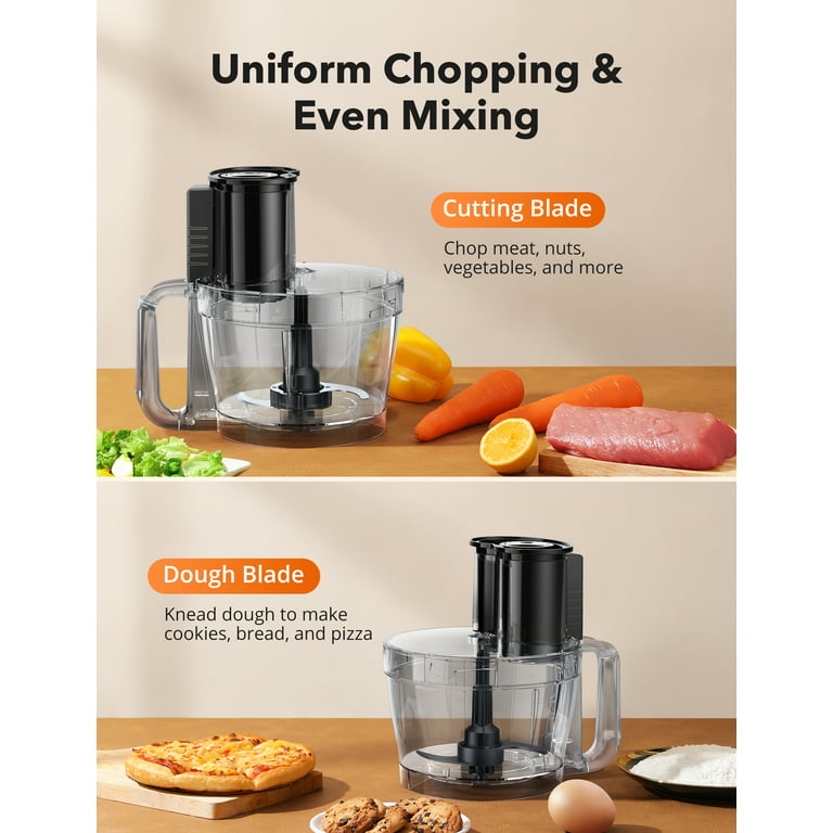 Food Processor and Blender Combo, TaoTronics 1.8L 600W 9-Cup Food Processor  with 61oz. Blender Jar, 2 Speeds and Pulse Function, 2 Reversible Discs and  2 Blades 