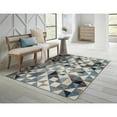 thumbnail image 4 of 8â€™ x 11â€™ Blue Beige Nested Diamonds Modern Area Rug, 4 of 8