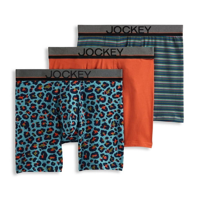 Jockey Men's True Style 6" Boxer Brief - 3 Pack