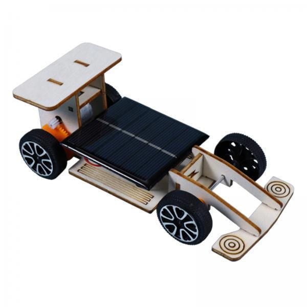 Bunblic 2xDIY Mini Solar Race Car Toy DIY Classroom Teaching 3D Puzzle Toy for Teens 2 Pcs