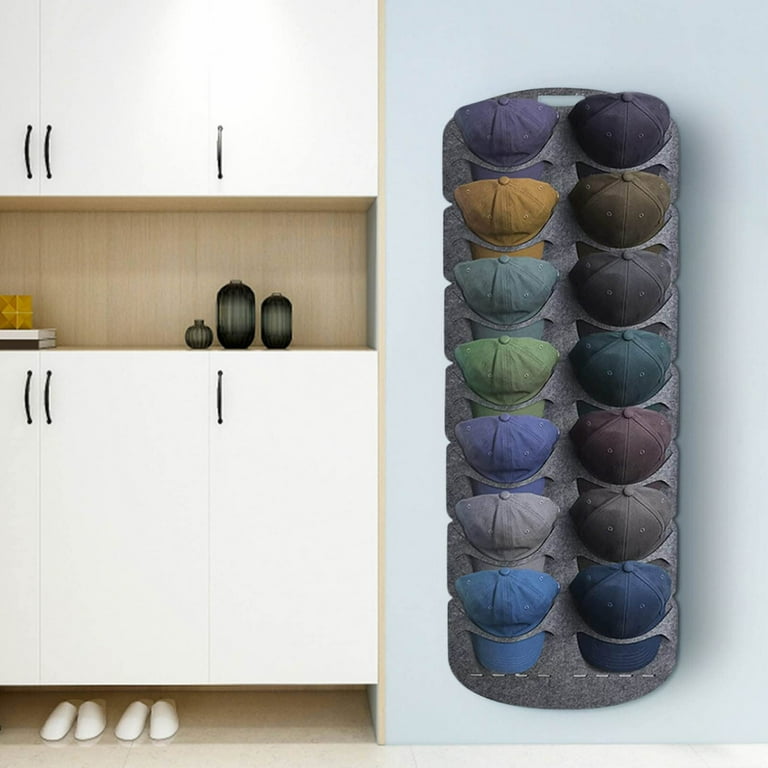 Polinkety Large Hat Rack for Baseball Caps 7 14 Pockets Hat Organizer Space Saving Storage Rack 51Inch Walmart