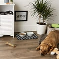 thumbnail image 4 of Design Imports Black and Off White Lattice Paw Pet Mat, 4 of 4