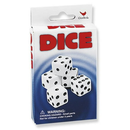 - 5 pack white dice 5/8