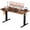 Brown, variant on One-Touch Lift Sit Stand Desk, 48"×24" Ergonomic Workstation, Electric Height Adjustment for Home & Office