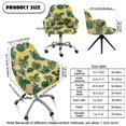 thumbnail image 7 of Whosucclay Monstera Palm Leaves Print Swivel Armchair Accent Dining Chair Cover for Office, Anti Wrinkle Curved Back Chair Slipcover Removable Swivel Armchair Cover Protector for Home Office, 7 of 7