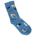 thumbnail image 4 of Dogs all Over Blue Cotton Ladies Socks, 4 of 4