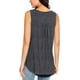 thumbnail image 2 of Blusas de verano sin mangas con cuello en V para mujer, de color sólido, informales, con botones Fokelyi WRHS-30-3, 2 of 3