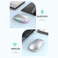 thumbnail image 2 of HAOANWireless Charging Mute Bluetooth Mode Mouse Laptop 2.4G+BT5.2 Wireless Mouse Black, 2 of 5