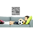 thumbnail image 1 of Decal Sticker : Play Soccer Penalty Kick Goal Keeper Team Pass Score Work Offense Header Keep Your Eye On The Ball Quote 12X12, 1 of 2